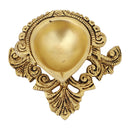 Brass small Akhand Diya - intricately designed brass oil lamp, compact size, traditional Indian Diya, golden finish, decorative home accent, emits a warm and serene glow, ideal for religious ceremonies and meditation, enhances spiritual ambiance and decor.