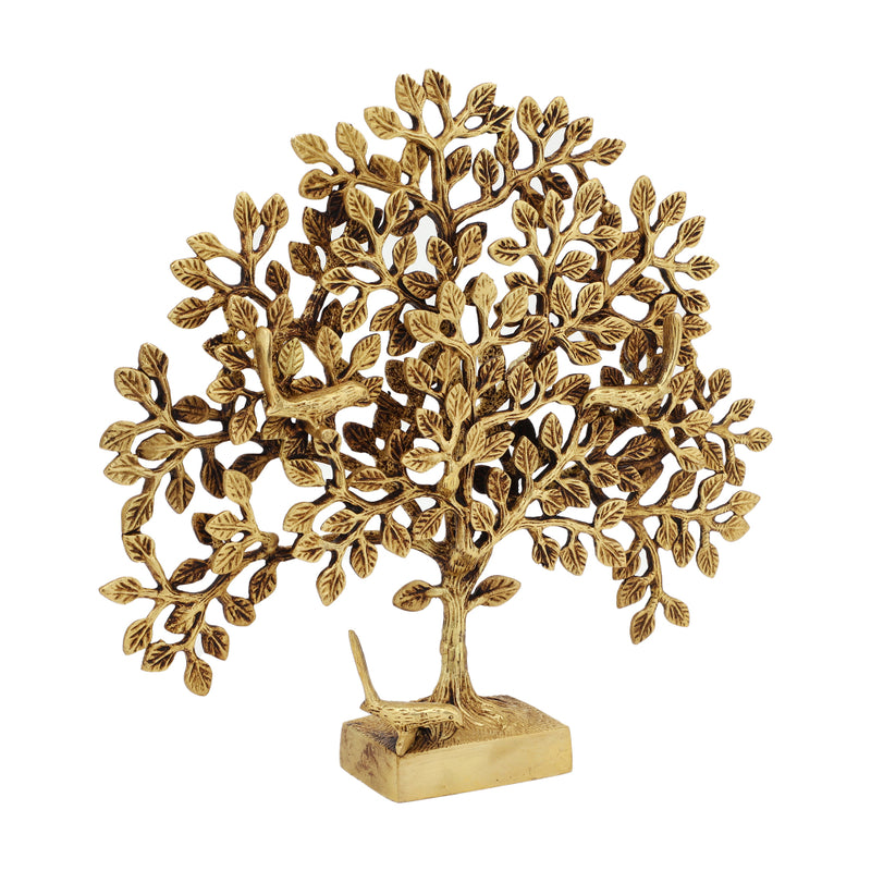 Brass Tree - intricately crafted brass tree sculpture, golden finish, represents strength, growth, and connection to nature, adds a natural and organic element to your home decor, symbolizes stability and grounding, a beautiful centerpiece or accent piece for any room, available in various sizes and designs, a timeless and versatile addition to your collection of brass sculptures and figurines, perfect for nature enthusiasts and those seeking a serene and harmonious atmosphere.