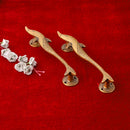 Brass Door Handle - beautifully crafted brass handle for doors, golden finish, adds a touch of elegance and sophistication to any door, durable and long-lasting, enhances the aesthetic appeal of your home or office, ideal for both traditional and modern decor styles, a functional and decorative addition to your door hardware, available in various designs and sizes for versatile installation options.