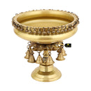 Brass Urli - beautifully crafted brass decorative bowl, golden finish, traditional Indian Urli, versatile home accent, ideal for floating flower petals or candles, adds a touch of elegance and tranquility to any space, perfect for creating a serene ambiance and enhancing interior decor, a timeless piece of art for both indoor and outdoor settings.