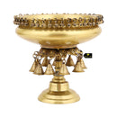 Brass Urli - beautifully crafted brass decorative bowl, golden finish, traditional Indian Urli, versatile home accent, ideal for floating flower petals or candles, adds a touch of elegance and tranquility to any space, perfect for creating a serene ambiance and enhancing interior decor, a timeless piece of art for both indoor and outdoor settings.