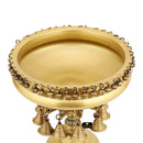 Brass Urli - beautifully crafted brass decorative bowl, golden finish, traditional Indian Urli, versatile home accent, ideal for floating flower petals or candles, adds a touch of elegance and tranquility to any space, perfect for creating a serene ambiance and enhancing interior decor, a timeless piece of art for both indoor and outdoor settings.