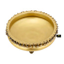 Brass Urli - beautifully crafted brass decorative bowl, golden finish, traditional Indian Urli, versatile home accent, ideal for floating flower petals or candles, adds a touch of elegance and tranquility to any space, perfect for creating a serene ambiance and enhancing interior decor, a timeless piece of art for both indoor and outdoor settings.