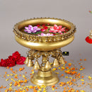 Brass Urli - beautifully crafted brass decorative bowl, golden finish, traditional Indian Urli, versatile home accent, ideal for floating flower petals or candles, adds a touch of elegance and tranquility to any space, perfect for creating a serene ambiance and enhancing interior decor, a timeless piece of art for both indoor and outdoor settings.