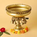 Brass Urli - beautifully crafted brass decorative bowl, golden finish, traditional Indian Urli, versatile home accent, ideal for floating flower petals or candles, adds a touch of elegance and tranquility to any space, perfect for creating a serene ambiance and enhancing interior decor, a timeless piece of art for both indoor and outdoor settings.