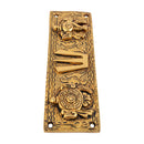 Brass Chakra Trishul Shank - intricately designed brass shank with a combination of chakra, trishul, and sacred symbols, golden finish, symbolic representation of divine energy, perfect for spiritual practices and rituals, ideal for creating a sacred atmosphere in your home or temple, symbolizes power, protection, and balance, enhances the spiritual energy and fosters a sense of harmony, a sacred and meaningful addition to your collection of brass artifacts.