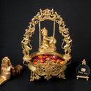 Jaszz Art Brass Big Laddoo Gopal Swing Urli Bowl