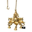 Jaszz Art Brass Parrot 6 Diya With Hanging Chain