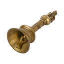 Brass Pooja Bells - meticulously designed brass bells for religious ceremonies, golden finish, decorative home accent, emits a melodious and auspicious sound, perfect for enhancing the sacred atmosphere during pooja (worship), ideal for rituals, prayers, and spiritual practices, symbolizes devotion and divine connection, enhances the ambiance with positive vibrations and spiritual energy, a traditional and essential addition to your collection of brass artifacts for pooja rituals.