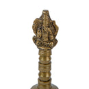 Brass Pooja Bells - meticulously designed brass bells for religious ceremonies, golden finish, decorative home accent, emits a melodious and auspicious sound, perfect for enhancing the sacred atmosphere during pooja (worship), ideal for rituals, prayers, and spiritual practices, symbolizes devotion and divine connection, enhances the ambiance with positive vibrations and spiritual energy, a traditional and essential addition to your collection of brass artifacts for pooja rituals.