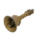 Brass Pooja Bells - meticulously designed brass bells for religious ceremonies, golden finish, decorative home accent, emits a melodious and auspicious sound, perfect for enhancing the sacred atmosphere during pooja (worship), ideal for rituals, prayers, and spiritual practices, symbolizes devotion and divine connection, enhances the ambiance with positive vibrations and spiritual energy, a traditional and essential addition to your collection of brass artifacts for pooja rituals.