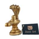 Brass Shivling - intricately crafted brass Shivling (Shiva Lingam), golden finish, sacred symbol of Lord Shiva, perfect for worship and meditation, ideal for creating a divine ambiance in your home or temple, symbolizes the cosmic energy and represents the formless nature of Lord Shiva, enhances spiritual practices and fosters a sense of reverence, a beautiful and sacred addition to your collection of brass artifacts.