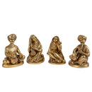 Brass Musician - intricately crafted brass statue of a musician playing a traditional instrument, golden finish, captures the beauty and rhythm of music, adds an artistic and cultural touch to your home decor, symbolizes the power of expression and creativity, perfect for music lovers and collectors, a unique and captivating addition to your collection of brass sculptures and figurines, ideal for music rooms, studios, or as a gift for musicians and enthusiasts