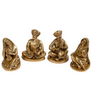 Brass Musician - intricately crafted brass statue of a musician playing a traditional instrument, golden finish, captures the beauty and rhythm of music, adds an artistic and cultural touch to your home decor, symbolizes the power of expression and creativity, perfect for music lovers and collectors, a unique and captivating addition to your collection of brass sculptures and figurines, ideal for music rooms, studios, or as a gift for musicians and enthusiasts