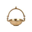 Small hanging Antique Bells Bowl Brass Decor Decoration Dipawali Diwali Festival Flower Gift Home Pooja Pot Puja Room Urli Uruli