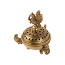 Brass Dhoop Dani - elegantly designed brass incense holder, ideal for burning incense cones or dhoop, golden finish, perfect for home rituals and meditation spaces, enhances the ambiance and fragrance during spiritual practices, symbolizes purification and spiritual elevation, a beautiful and practical addition to your collection of brass incense holders and spiritual accessories.