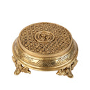 Jaszz Art Brass Pooja Chowki 4 Leg Designer