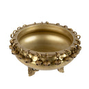 Brass Urli - beautifully crafted brass decorative bowl, golden finish, traditional Indian Urli, versatile home accent, ideal for floating flower petals or candles, adds a touch of elegance and tranquility to any space, perfect for creating a serene ambiance and enhancing interior decor, a timeless piece of art for both indoor and outdoor settings.