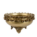 Brass Urli - beautifully crafted brass decorative bowl, golden finish, traditional Indian Urli, versatile home accent, ideal for floating flower petals or candles, adds a touch of elegance and tranquility to any space, perfect for creating a serene ambiance and enhancing interior decor, a timeless piece of art for both indoor and outdoor settings.