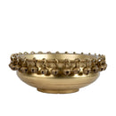 Brass 4 Diya Urli - beautifully crafted brass decorative bowl with four diya (oil lamp) holders, golden finish, traditional Indian Urli, versatile home accent, ideal for lighting multiple diya simultaneously, adds a touch of warmth and radiance to any space, perfect for creating a festive ambiance and enhancing interior decor, a charming centerpiece for religious ceremonies and celebratory occasions.