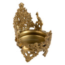 Brass Elephant Urli - meticulously designed brass decorative bowl featuring elephant motifs, golden finish, traditional Indian Urli, versatile home accent, ideal for floating flower petals or candles, symbolizes strength and wisdom, adds a touch of cultural charm and serenity to any space, perfect for creating an inviting ambiance and enhancing interior decor, a timeless piece of art for both indoor and outdoor settings.