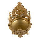 Brass Elephant Urli - meticulously designed brass decorative bowl featuring elephant motifs, golden finish, traditional Indian Urli, versatile home accent, ideal for floating flower petals or candles, symbolizes strength and wisdom, adds a touch of cultural charm and serenity to any space, perfect for creating an inviting ambiance and enhancing interior decor, a timeless piece of art for both indoor and outdoor settings.