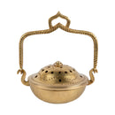 Brass Dhoop Dani - elegantly designed brass incense holder, ideal for burning incense cones or dhoop, golden finish, perfect for home rituals and meditation spaces, enhances the ambiance and fragrance during spiritual practices, symbolizes purification and spiritual elevation, a beautiful and practical addition to your collection of brass incense holders and spiritual accessories.