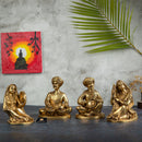 Brass Musician - intricately crafted brass statue of a musician playing a traditional instrument, golden finish, captures the beauty and rhythm of music, adds an artistic and cultural touch to your home decor, symbolizes the power of expression and creativity, perfect for music lovers and collectors, a unique and captivating addition to your collection of brass sculptures and figurines, ideal for music rooms, studios, or as a gift for musicians and enthusiasts