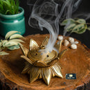 Brass Dhoop Dani - elegantly designed brass incense holder, ideal for burning incense cones or dhoop, golden finish, perfect for home rituals and meditation spaces, enhances the ambiance and fragrance during spiritual practices, symbolizes purification and spiritual elevation, a beautiful and practical addition to your collection of brass incense holders and spiritual accessories.