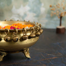 Brass Urli - beautifully crafted brass decorative bowl, golden finish, traditional Indian Urli, versatile home accent, ideal for floating flower petals or candles, adds a touch of elegance and tranquility to any space, perfect for creating a serene ambiance and enhancing interior decor, a timeless piece of art for both indoor and outdoor settings.