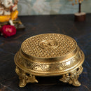Jaszz Art Brass Pooja Chowki 4 Leg Designer