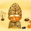 Jaszz Art Brass Big Urli With Stand Ethnic Design