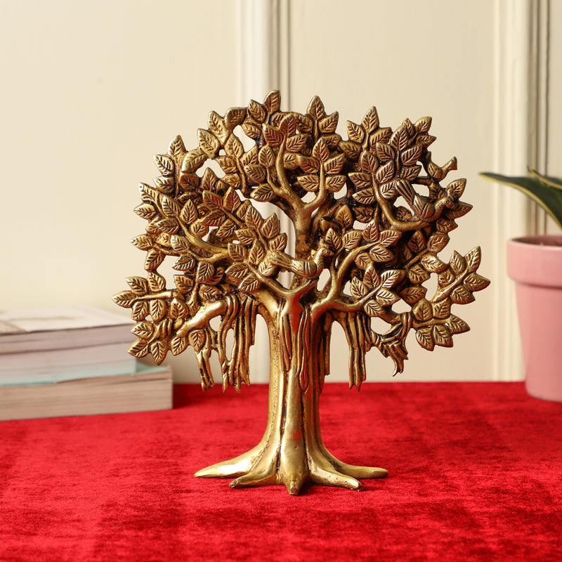 Brass Tree - intricately crafted brass tree sculpture, golden finish, represents strength, growth, and connection to nature, adds a natural and organic element to your home decor, symbolizes stability and grounding, a beautiful centerpiece or accent piece for any room, available in various sizes and designs, a timeless and versatile addition to your collection of brass sculptures and figurines, perfect for nature enthusiasts and those seeking a serene and harmonious atmosphere.
