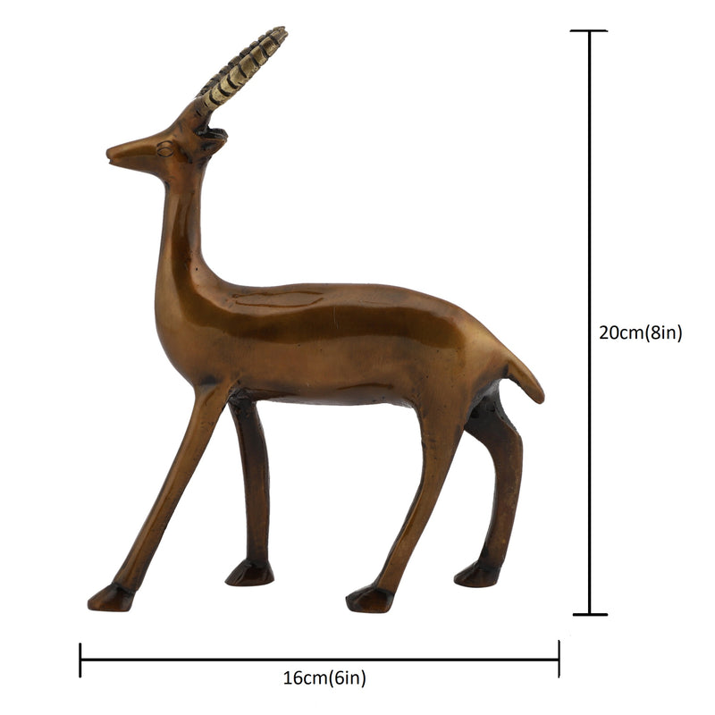 Brass deer product - meticulously crafted brass sculpture, graceful deer design, intricate details, golden finish, decorative home accent, symbolizes grace and nature, adds a touch of elegance to any space, unique gift for wildlife enthusiasts.