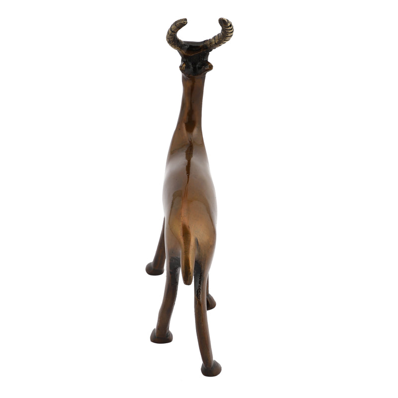 Brass deer product - meticulously crafted brass sculpture, graceful deer design, intricate details, golden finish, decorative home accent, symbolizes grace and nature, adds a touch of elegance to any space, unique gift for wildlife enthusiasts.