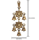 Brass Sun Moon Bells - intricately designed brass bells depicting the sun and moon motifs, golden finish, decorative home accent, emits a gentle and soothing sound, perfect for creating a celestial and serene ambiance, ideal for meditation, yoga, and relaxation, symbolizes the harmonious union of cosmic forces, enhances the atmosphere with positive vibrations and celestial energy, a unique and captivating addition to your collection of brass artifacts.