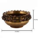 Brass Urli - beautifully crafted brass decorative bowl, golden finish, traditional Indian Urli, versatile home accent, ideal for floating flower petals or candles, adds a touch of elegance and tranquility to any space, perfect for creating a serene ambiance and enhancing interior decor, a timeless piece of art for both indoor and outdoor settings.