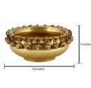 Brass Urli - beautifully crafted brass decorative bowl, golden finish, traditional Indian Urli, versatile home accent, ideal for floating flower petals or candles, adds a touch of elegance and tranquility to any space, perfect for creating a serene ambiance and enhancing interior decor, a timeless piece of art for both indoor and outdoor settings.