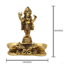  Ethnic Curved Twin pair Ganesh ji Oil Wick Lamp big Diya antique brass decor Diwali Dipawali Festival gift gifts God gold golden home item items love luck pooja puja room Vastu wealth