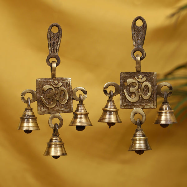 Om antique beautiful bell bells brass decor decoration decorative Diwali door Festival gift gifts god gold golden hanging home item items love luck pooja puja room Vastu wealth