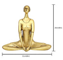Brass Yoga Lady - beautifully sculpted brass statue of a female yogi in a yoga pose, golden finish, represents strength, balance, and mindfulness, perfect for yoga enthusiasts and spiritual practitioners, adds a serene and calming element to your home decor, symbolizes the harmony between mind, body, and spirit, a unique and inspiring addition to your collection of brass sculptures and figurines, ideal for yoga studios and meditation spaces.