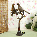 Brass love bird product - beautifully crafted brass sculpture, symbolic love birds, intricate detailing, exquisite golden finish, romantic home decor piece, symbolizes love and companionship, adds elegance and charm to any space.