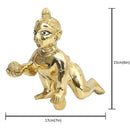 Brass God Krishna Ji - exquisitely crafted brass statue of Lord Krishna, golden finish, beloved and divine deity, perfect for home decor and spiritual spaces, ideal for invoking love and devotion, symbolizes divine playfulness, compassion, and enlightenment, enhances the spiritual energy and fosters a sense of divine presence, a sacred and enchanting addition to your collection of brass sculptures and figurines.