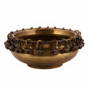 Brass Urli - beautifully crafted brass decorative bowl, golden finish, traditional Indian Urli, versatile home accent, ideal for floating flower petals or candles, adds a touch of elegance and tranquility to any space, perfect for creating a serene ambiance and enhancing interior decor, a timeless piece of art for both indoor and outdoor settings.