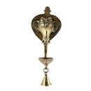 Brass Wall Diya - intricately designed brass oil lamp for wall mounting, golden finish, decorative home accent, traditional Indian Diya, emits a warm and inviting glow, ideal for enhancing wall decor and creating an ambiance of serenity, perfect for religious ceremonies and festive occasions, adds a touch of traditional charm to interior spaces.
