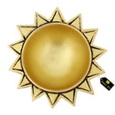 Brass small Akhand Sun Diya - intricately designed brass oil lamp, compact size, traditional Indian Diya, golden finish, decorative home accent, emits a warm and serene glow, ideal for religious ceremonies and meditation, enhances spiritual ambiance and decor.