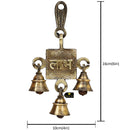 Brass Subh Labh Bells - meticulously designed brass bells with Subh Labh engravings, golden finish, decorative home accent, emits a melodious and auspicious sound, perfect for attracting prosperity and good fortune, ideal for hanging at the entrance or in puja room, symbolizes blessings and abundance, enhances the ambiance with positive vibrations, a traditional and auspicious addition to your collection of brass artifacts.