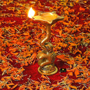  Brass Elephant Diya - intricately designed brass oil lamp in the shape of an elephant, golden finish, decorative home accent, symbolizes strength and wisdom, traditional Indian Diya, emits a warm and enchanting glow, ideal for religious ceremonies and festive occasions, enhances spiritual ambiance and decor