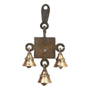 Brass OM Ganesh Ji Bells - beautifully crafted brass bells featuring the Om symbol and Lord Ganesh, golden finish, decorative home accent, emits a harmonious and auspicious sound, perfect for invoking divine blessings and creating a sacred atmosphere, ideal for meditation, worship, and spiritual practices, symbolizes the divine union of Om and Lord Ganesh, enhances the ambiance with positive vibrations and divine energy, a meaningful addition to your collection of brass artifacts
