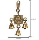 Brass Subh Labh Bells - meticulously designed brass bells with Subh Labh engravings, golden finish, decorative home accent, emits a melodious and auspicious sound, perfect for attracting prosperity and good fortune, ideal for hanging at the entrance or in puja room, symbolizes blessings and abundance, enhances the ambiance with positive vibrations, a traditional and auspicious addition to your collection of brass artifacts.
